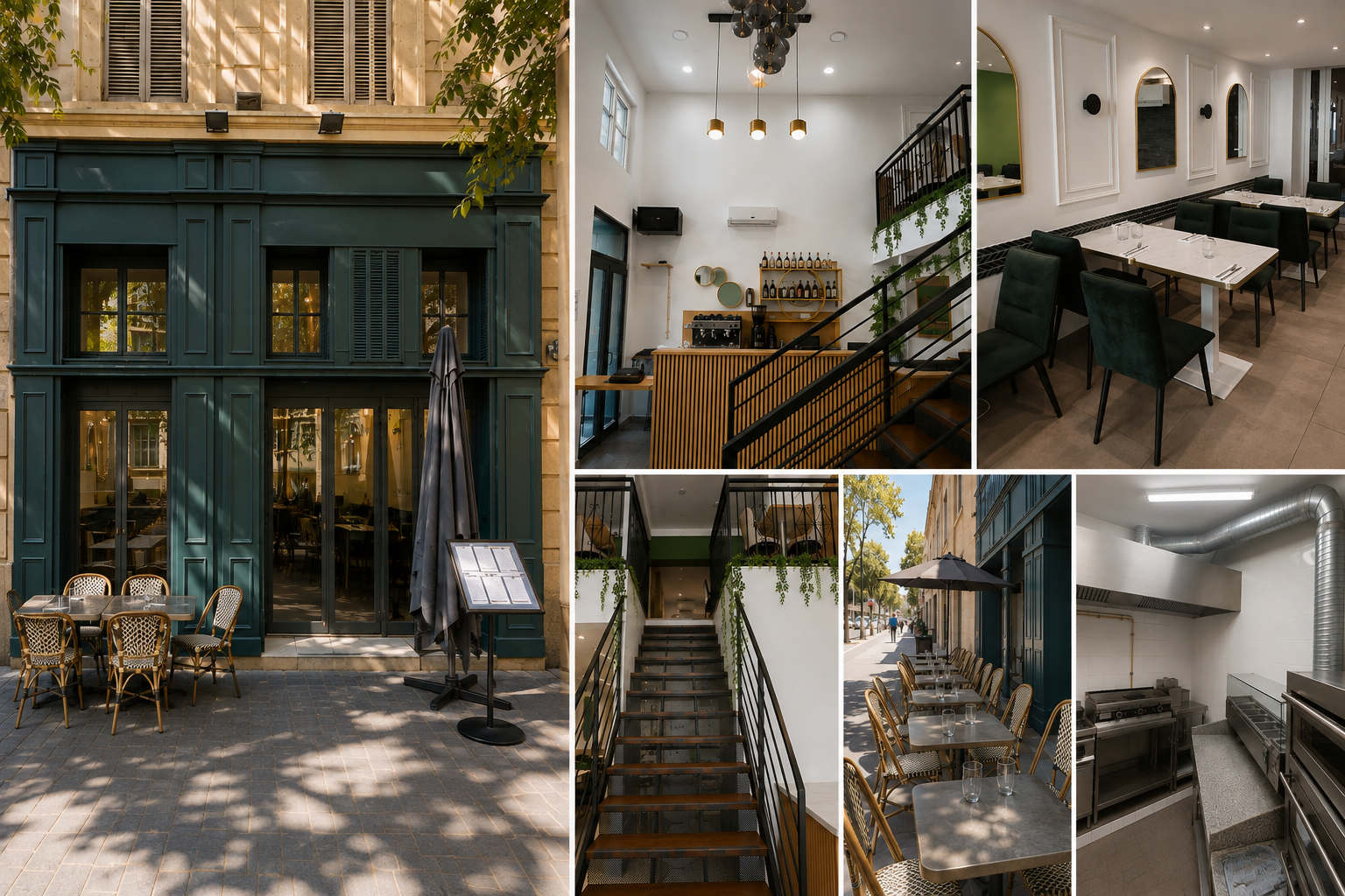 Restaurant à vendre à Marseille avec terrasse, mezzanine et cuisine professionnelle