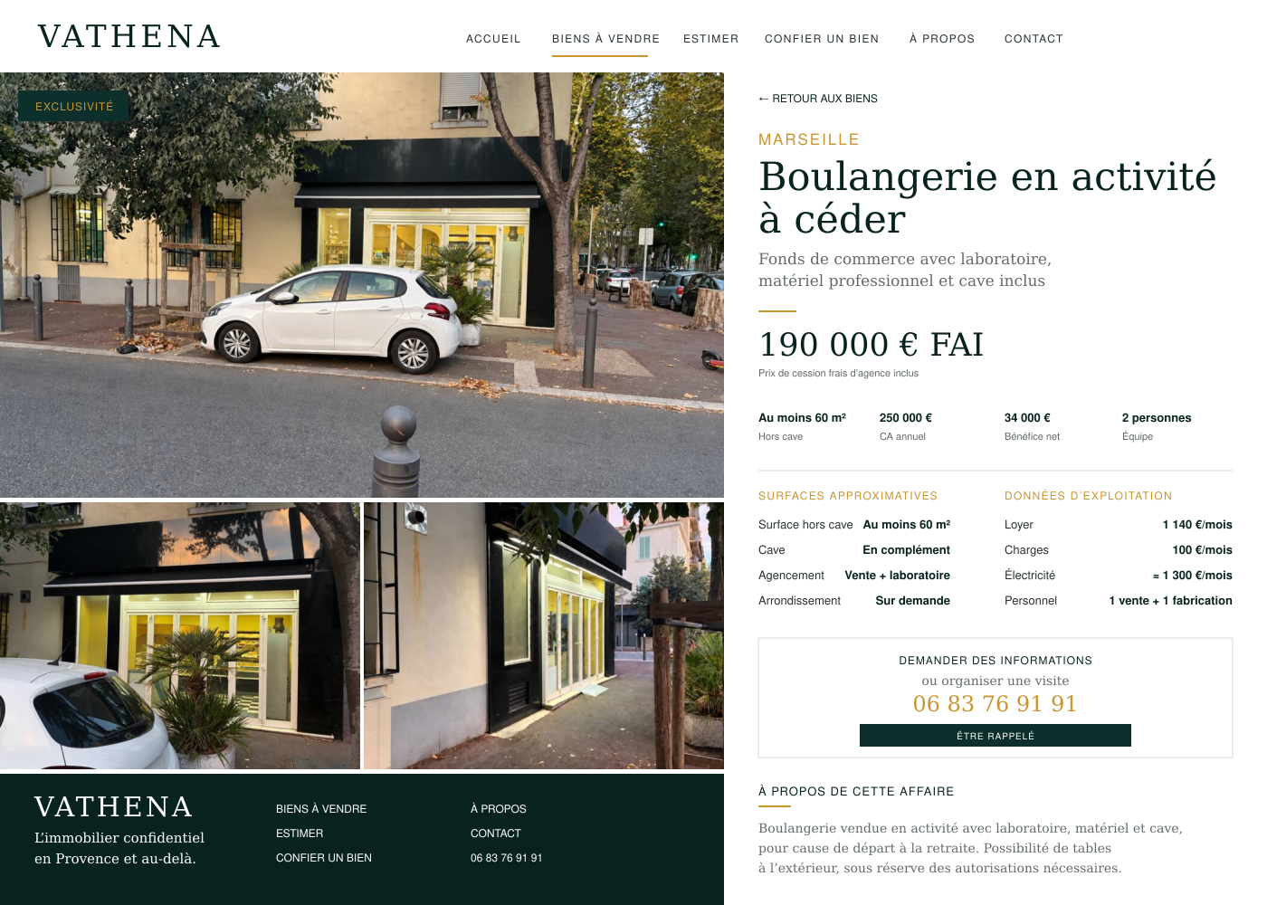 Boulangerie en activité à céder à Marseille – VATHENA
